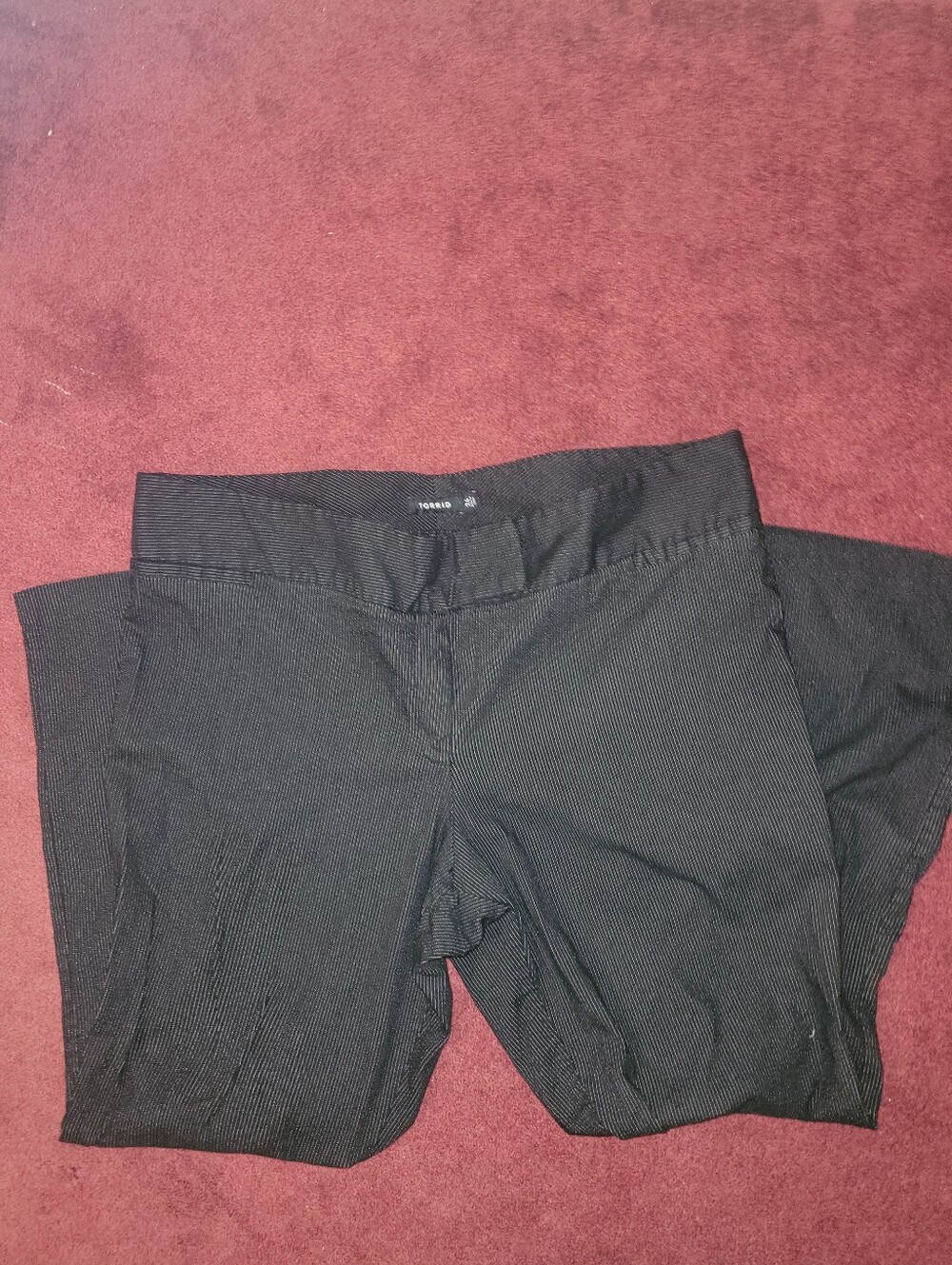 Black Pin Stripe Women Torrid Size 24 Trousers